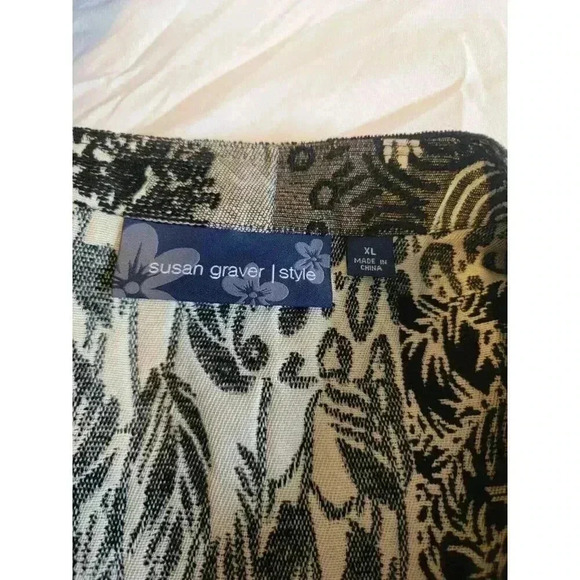 Susan Graver Jacket Womens Size XL Multicolor Floral Print Zip Maximalist Y2K - Picture 4 of 9